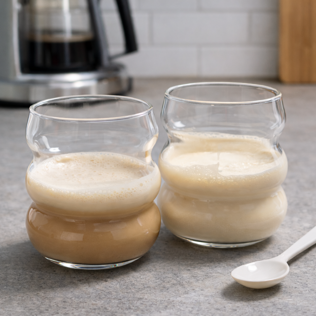 Affogato med is med saltkarmel – dessert til kaffeelskere