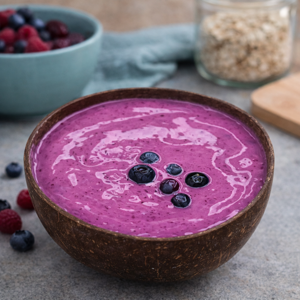 Smoothie bowl med stracciattela is – dejlig dessert eller mellemmåltid