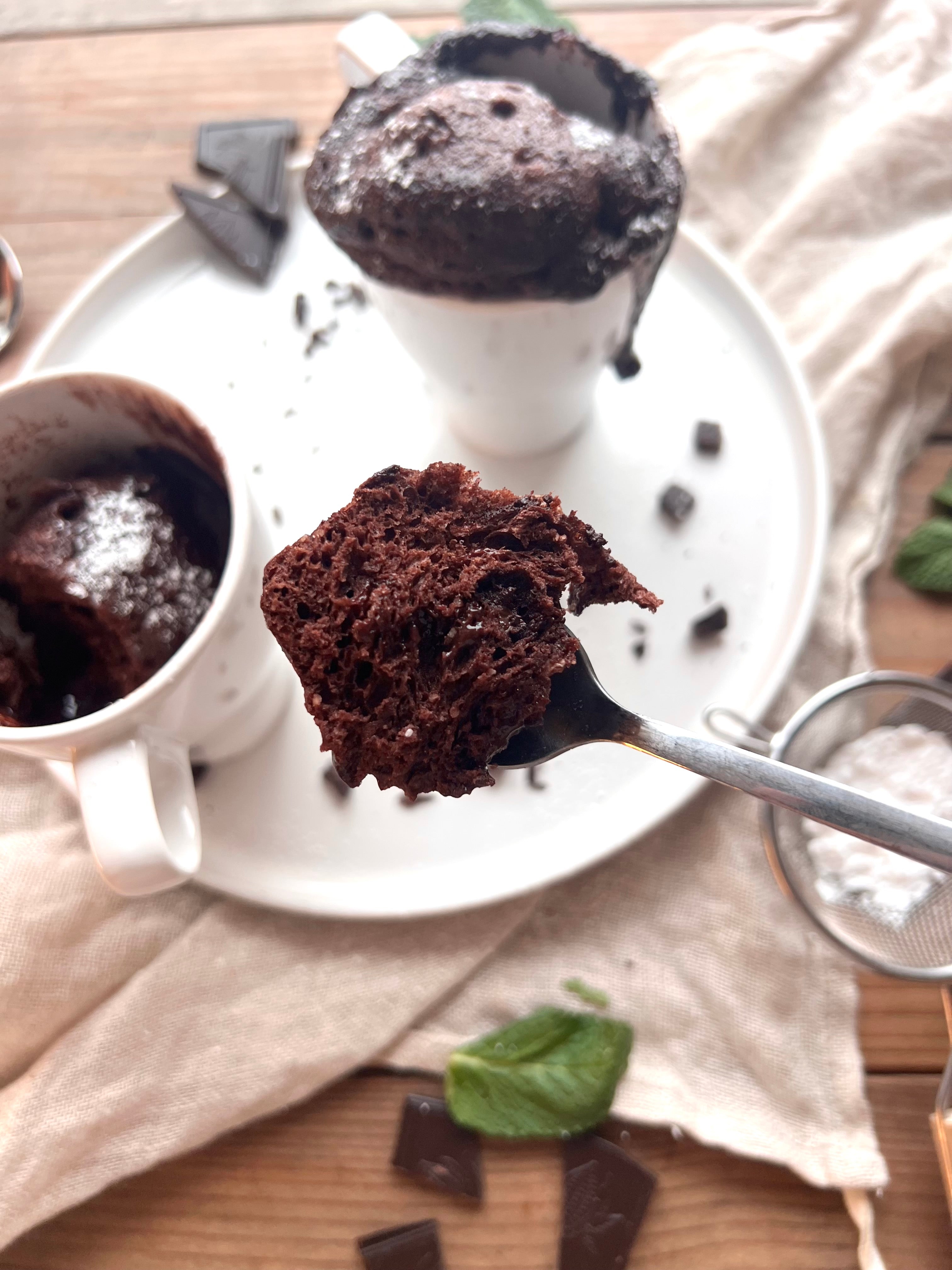 Chokoladekage i mikroovn med proteinpulver