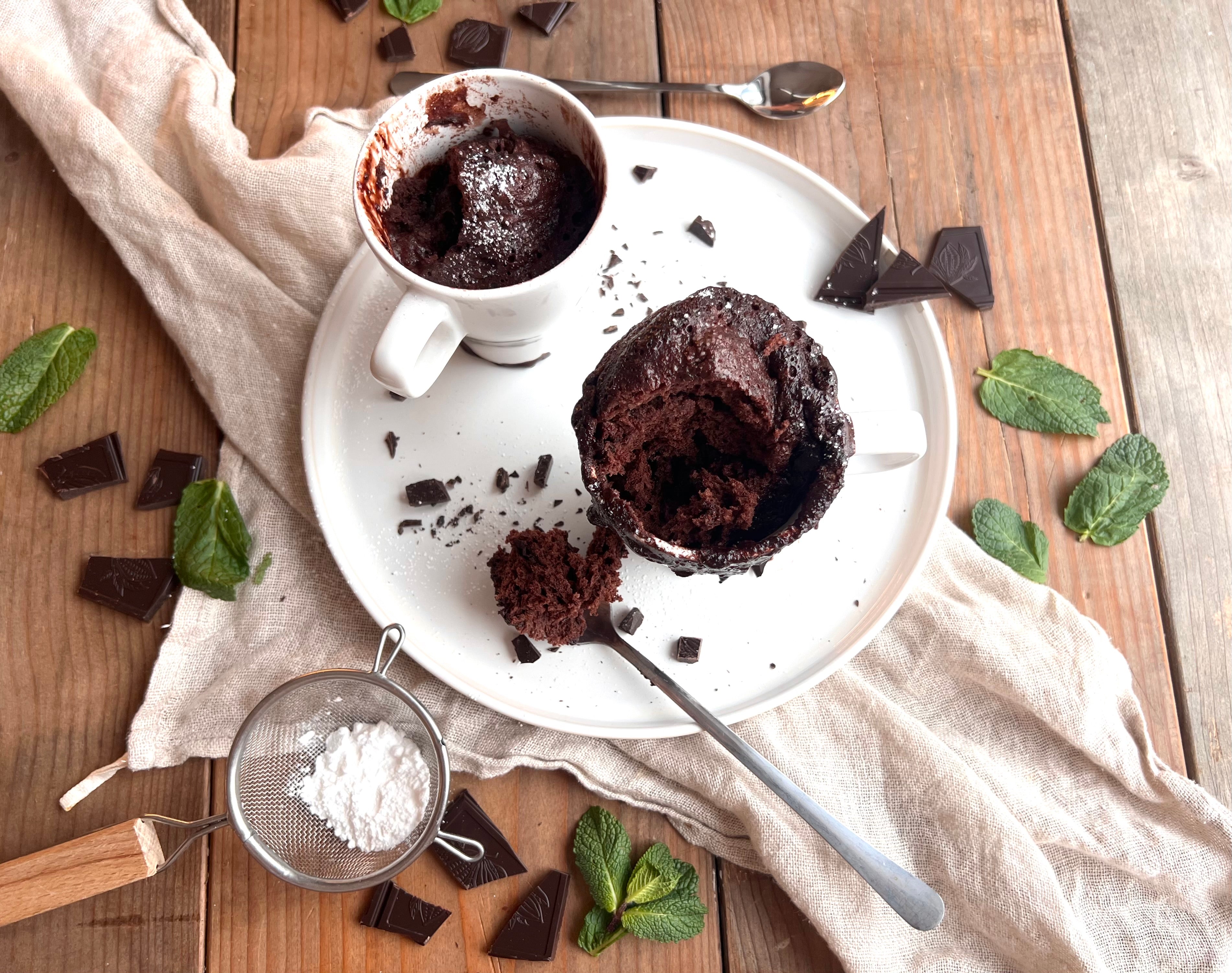 Chokoladekage i mikroovn med proteinpulver