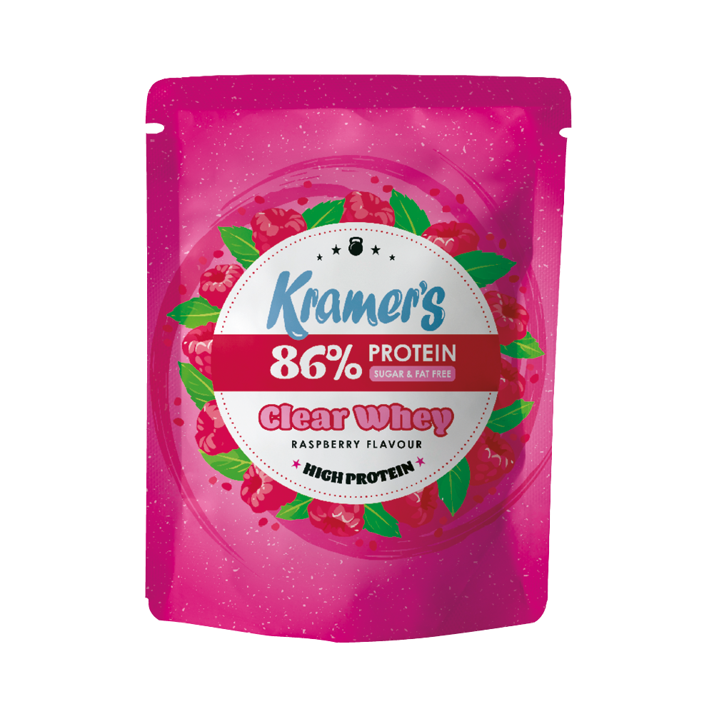 Kramers Clear Whey Proteinpulver, Hindbær 300g