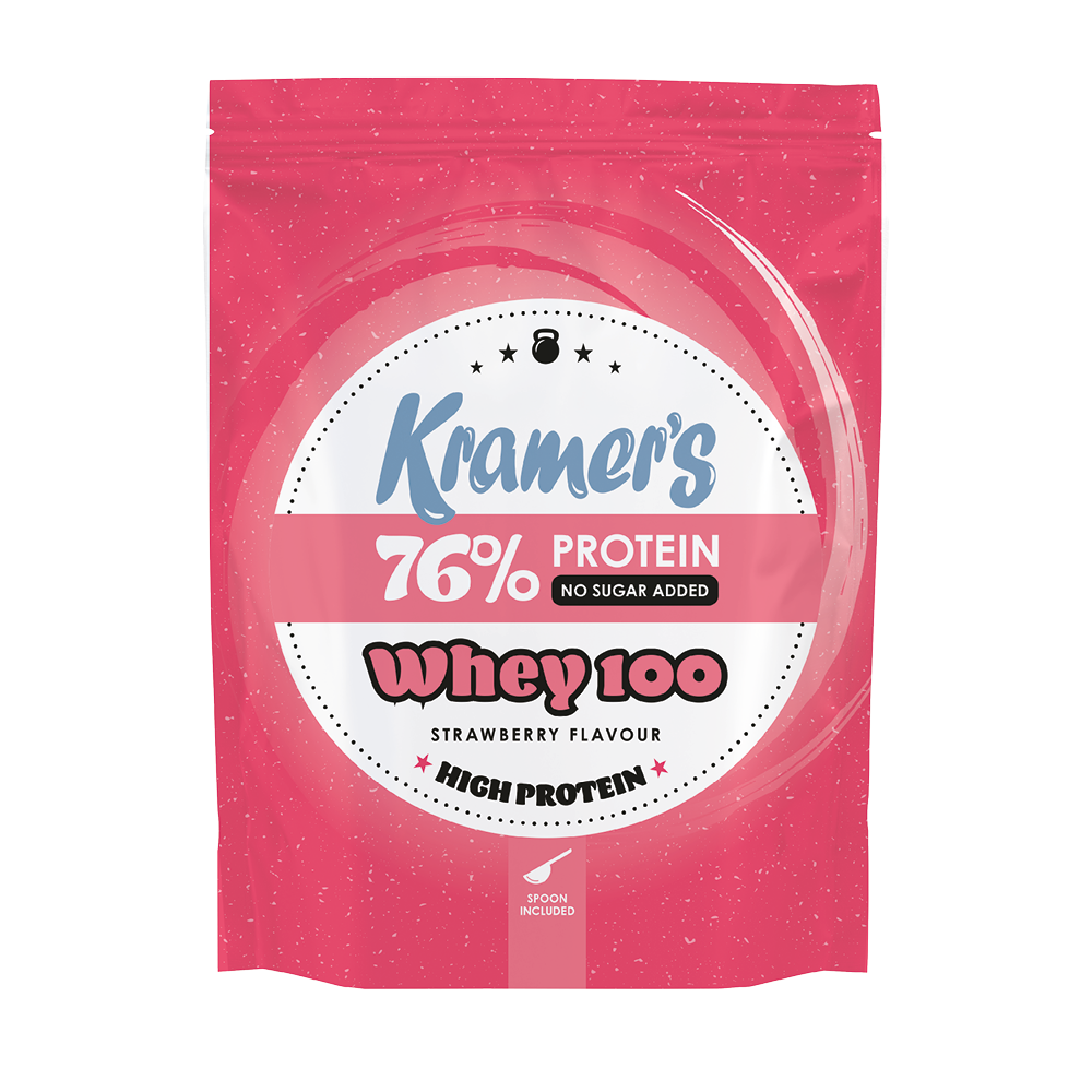 Kramers Proteinpulver, Jordbær 400g