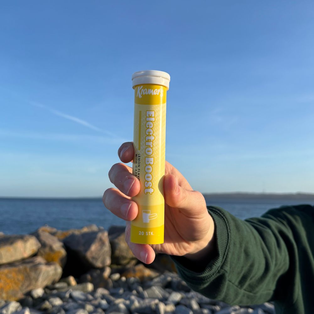 Kramers Elektrolyt, Lemon m. koffein - 12 stk.
