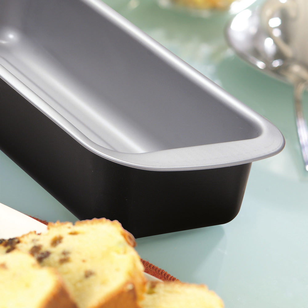 Brødform sort og sølv, 25 cm