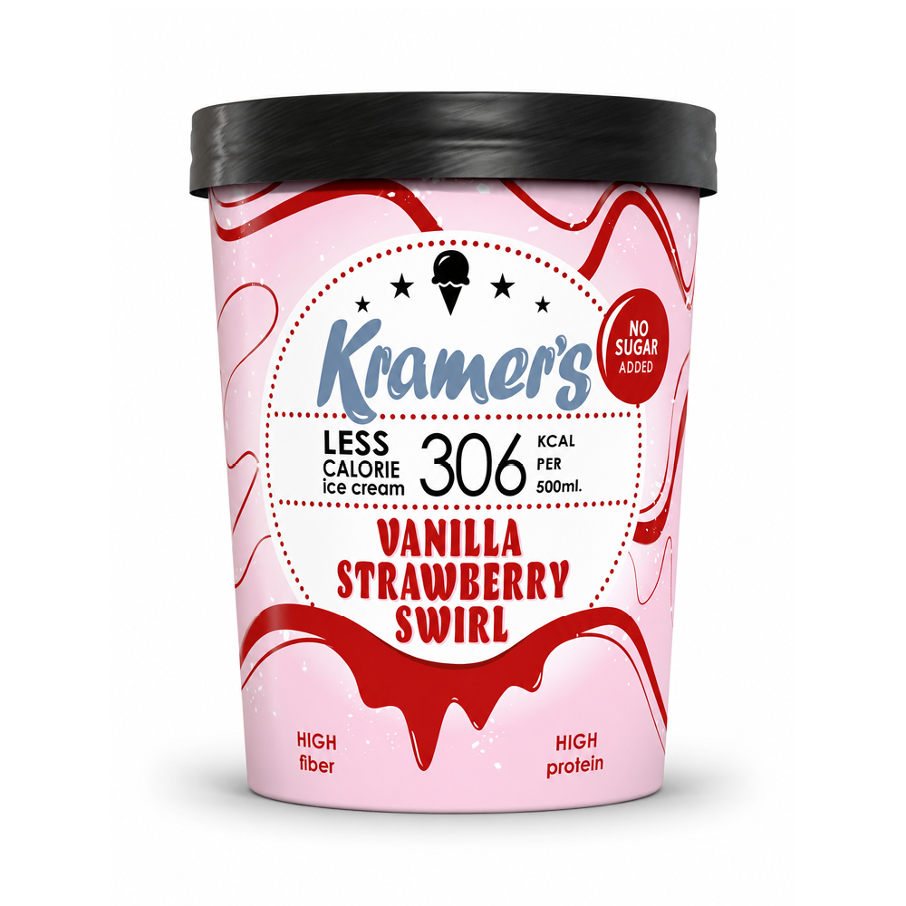 Kramer's Vanilla Strawberry Swirl 500 ml