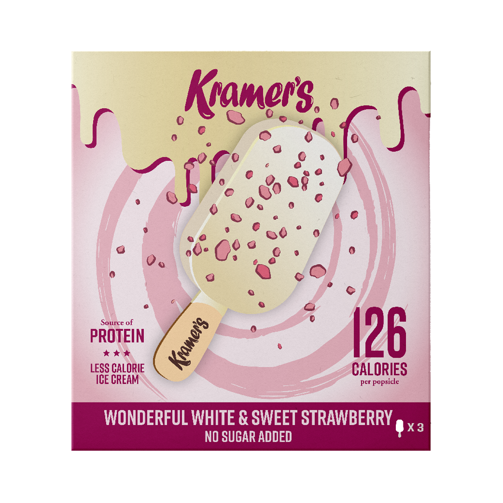 Kramer's Wonderful White & Sweet Strawberry 3 stk. ispind