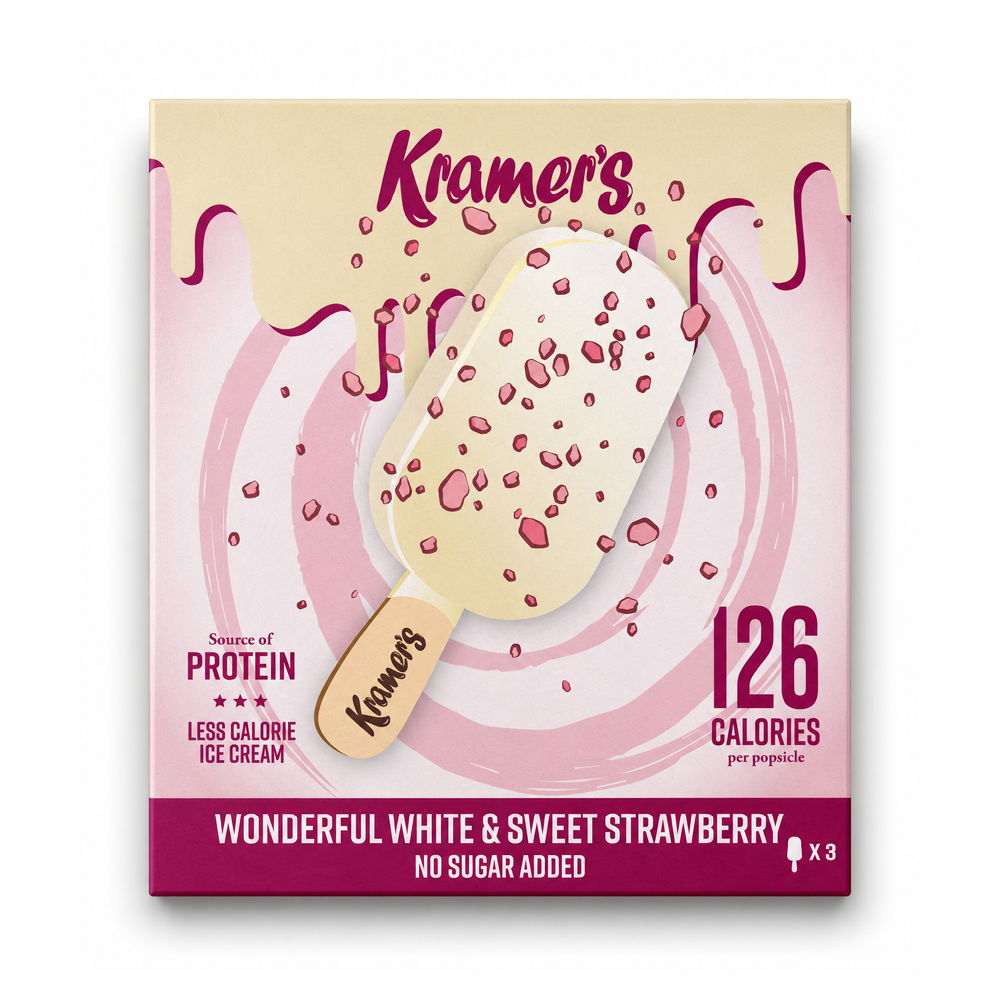 Kramer's Wonderful White & Sweet Strawberry 3 stk. ispind